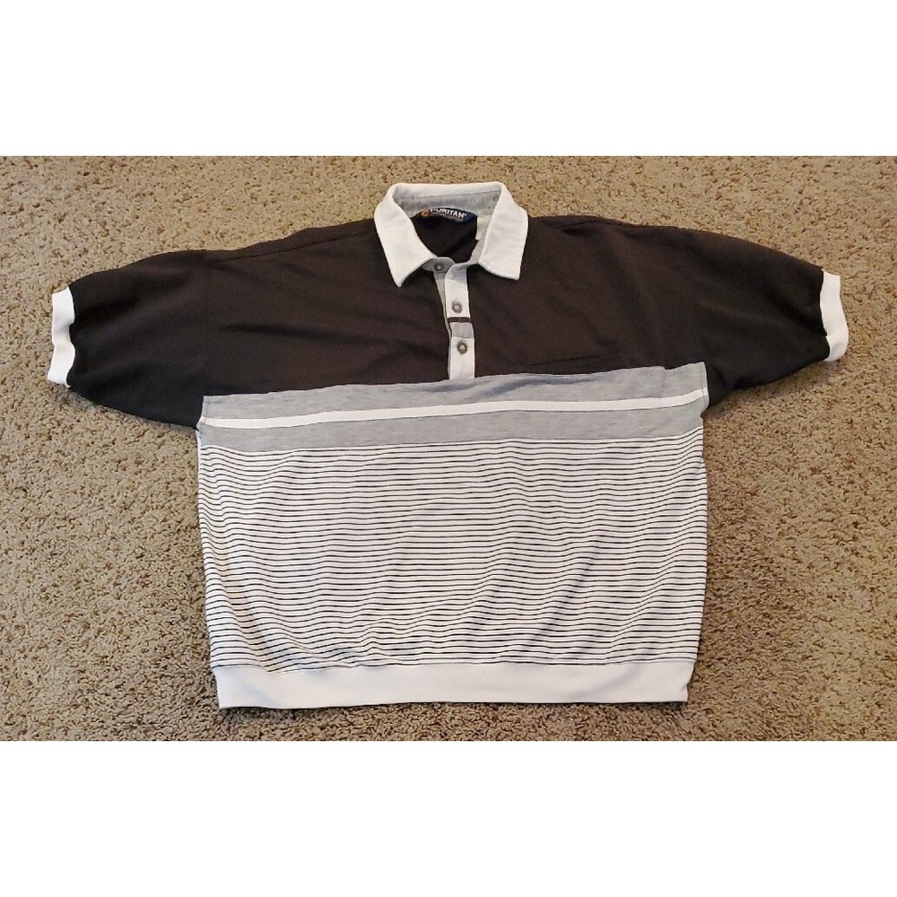 Vintage Puritan‎ Shirt Mens Large Short Sleeve Collared Button No Size Tag